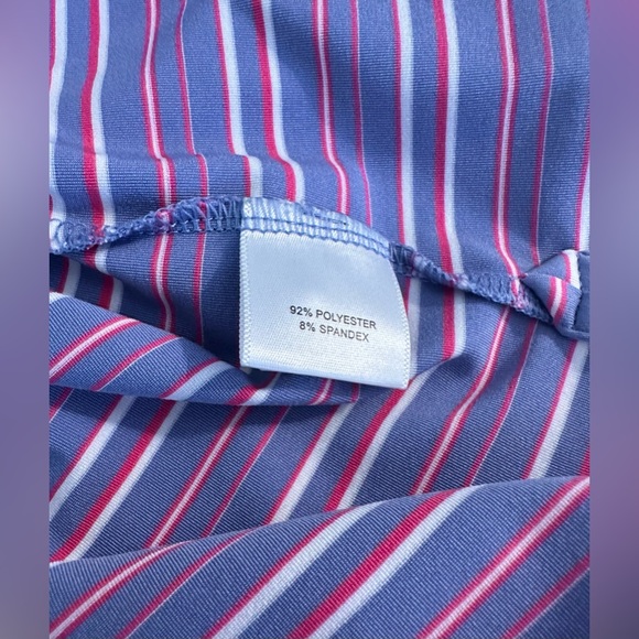 PETER MILLAR Summer Comfort Polo Shirt Golf Blue Pink ACC Athens GA Country Club - Picture 6 of 9